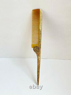 Antique Folding Comb Imperial Russian Faberge 14k Solid Gold Hand engraved