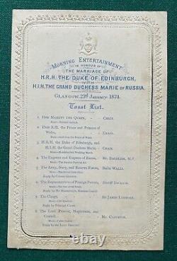 Antique Glasgow Entertainment Prince Alfred Duke Edinburgh Grand Duchess Maria