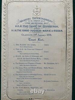 Antique Glasgow Entertainment Prince Alfred Duke Edinburgh Grand Duchess Maria