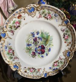 Antique Hand Painted Beautiful Russian Imperial Porcelain Kornilov 9 Plate
