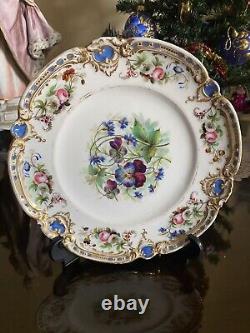 Antique Hand Painted Beautiful Russian Imperial Porcelain Kornilov 9 Plate