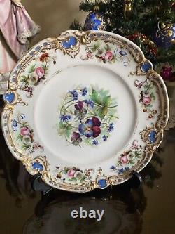 Antique Hand Painted Beautiful Russian Imperial Porcelain Kornilov 9 Plate