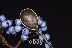 Antique IMPERIAL russian 84 SILVER TEASPOON Faberge design handmade vtg jewelry
