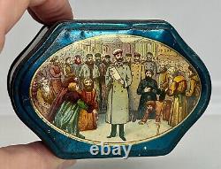 Antique Imperial Alexander II Russian Candy Tin Box 91254