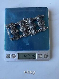 Antique Imperial Bracelet / Russian Silver 84