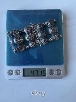 Antique Imperial Bracelet Russian Silver 84