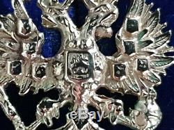 Antique Imperial Eagle 56 Gold Russian Stick Pin Brooch FABERGE Era Tsar Russia