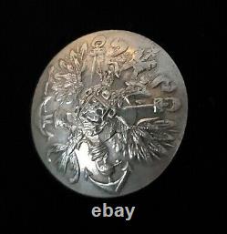 Antique Imperial Eagle Russian Navy 84 Silver Royal Coat Arms St. George Button