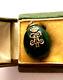 Antique Imperial Faberge 14k Solid Gold 56 Egg Nicholas II Malachite Egg Pendant