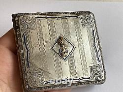 Antique Imperial Faberge Alexandra Feodorovna Cigarette Solid Silver 88 Box