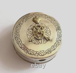 Antique Imperial Faberge Maria Feodorovna Solid Silver 84 Snuff/Pill Box