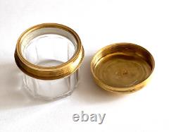 Antique Imperial Faberge Maria Feodorovna Solid Silver 88 Gilded Crystal Jar
