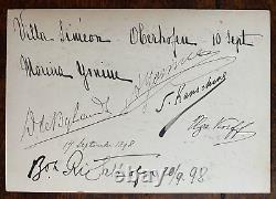 Antique Imperial German Russian Signatures Baron Richthofen Baroness Korff 1898