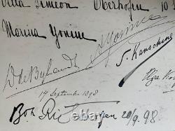 Antique Imperial German Russian Signatures Baron Richthofen Baroness Korff 1898