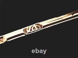 Antique Imperial Gold Silver Victorian Romanov Brooch Stick Pin Tsarist Jewelry