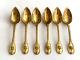 Antique Imperial R. Era Faberge Silver 88. ? I? Gild Six Spoon Set