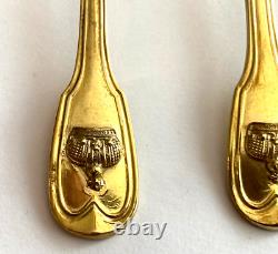 Antique Imperial R. Era Faberge Silver 88. ? I? Gild Six Spoon Set