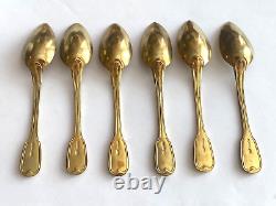 Antique Imperial R. Era Faberge Silver 88. ? I? Gild Six Spoon Set