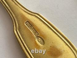Antique Imperial R. Era Faberge Silver 88. ? I? Gild Six Spoon Set