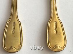 Antique Imperial R. Era Faberge Silver 88. ? I? Gild Six Spoon Set