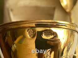 Antique Imperial R. Era Faberge Solid Silver 88 Gilded Spoon & Cup Set