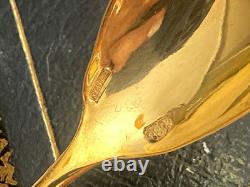Antique Imperial R. Era Faberge Solid Silver 88 Gilded Spoon & Cup Set with Box