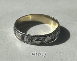 Antique Imperial Ring Kavkaz Niello 1846 Silver 84 Russian