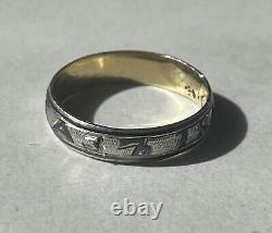 Antique Imperial Ring Kavkaz Niello 1846 Silver 84 Russian