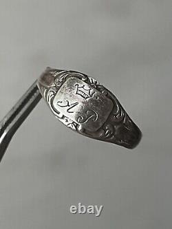 Antique Imperial Ring Silver 84 Russian, size 13 (22.5)