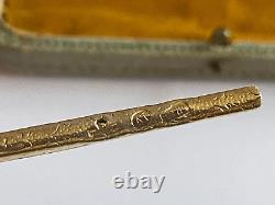 Antique Imperial Rus Faberge Solid Silver 84 Gold Plated AT Authors Comb