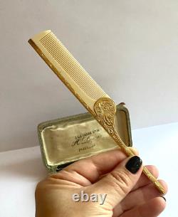 Antique Imperial Rus Faberge Solid Silver 84 Gold Plated AT Authors Comb