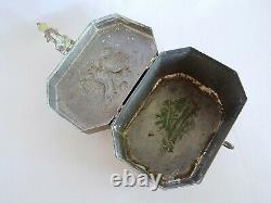 Antique Imperial Russia Brass Tea Box Tin Lined Double Headed Eagle Russian