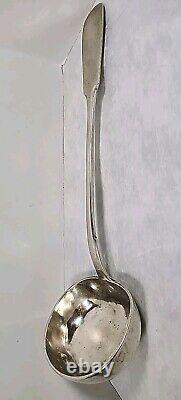 Antique Imperial Russia Russian 84% Silver Spoon Heavy Large Ladle 1878 NK 9oz