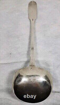 Antique Imperial Russia Russian 84% Silver Spoon Heavy Large Ladle 1878 NK 9oz