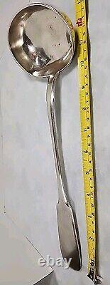 Antique Imperial Russia Russian 84% Silver Spoon Heavy Large Ladle 1878 NK 9oz