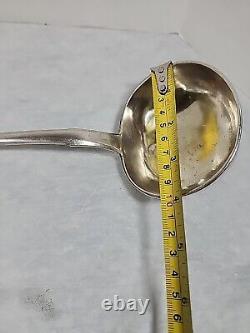 Antique Imperial Russia Russian 84% Silver Spoon Heavy Large Ladle 1878 NK 9oz