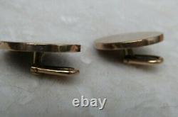Antique Imperial Russian 14 ct. Rose Gold Cufflinks Mark FG 56. Faberge