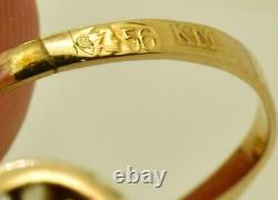 Antique Imperial Russian 14k Gold Rose Cut Diamonds Amethyst Ladies Ring c1906