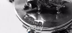 Antique Imperial Russian 1878 Silver 84 Jewish Egg Wild Boars