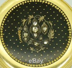 Antique Imperial Russian 18k gold, enamel&Diamonds fob watch. Portrait of Empress