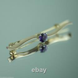 Antique Imperial Russian 56 gold pin brooch with beautiful Amethyst