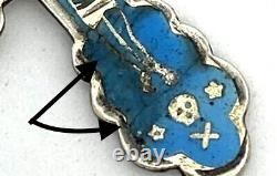 Antique Imperial Russian 84Silver Enamel Orthodox Cross Pendant