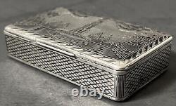 Antique Imperial Russian 84 Niello SIlver Cigarette Case