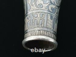 Antique Imperial Russian 84 Niello Silver Candle Snuffer Cyrillic Marks Signed