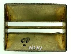 Antique Imperial Russian 84 Shaded Enamel Silver Gilt Belt Buckle Moscow 1888