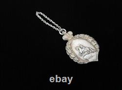 Antique Imperial Russian 84 Silver Chased Pendant Jetton St. George Military RU