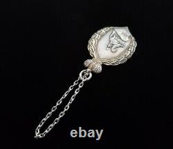 Antique Imperial Russian 84 Silver Chased Pendant Jetton St. George Military RU
