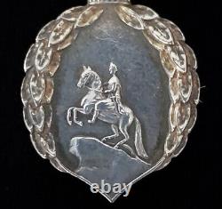 Antique Imperial Russian 84 Silver Chased Pendant Jetton St. George Military RU