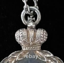 Antique Imperial Russian 84 Silver Chased Pendant Jetton St. George Military RU