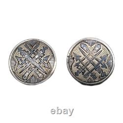Antique Imperial Russian 84 Silver Cufflinks Royal Armorial Coat of Arms Royalty